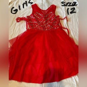Girls red holiday dress size 12